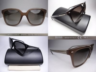信義計劃 眼鏡 全新真品 HUGO BOSS 太陽眼鏡 義大利製 Tom Ray 復古 膠框 大框 sunglasses