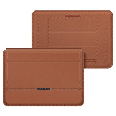 GMO Apple蘋果iPad Air 4代 5代10.9吋翻蓋折疊支架電腦包平板保護包筆電包棕色收納包