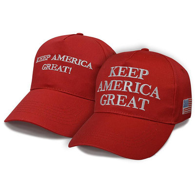 跨境帽子防曬美國總統大選亞馬遜暢銷棒球帽純棉刺繡遮陽帽子