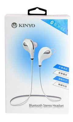 KINYO 耐嘉 BTE-3639 藍牙4.1立體耳機麥克風 手機通話聽音樂免持聽筒