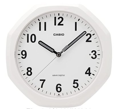 日本進口 好品質 正品   SIO卡西歐 白色簡約掛鐘桌鐘座鐘 牆鐘時鐘電波數字鐘錶送禮禮品家飾