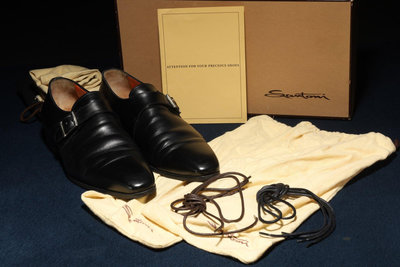 3/26結標 高價手工皮鞋 義大利 Santoni 牛津鞋 皮鞋 古著 原箱 A030924 -配件 女用包包 手提包 肩背包 收藏 皮包 皮夾 財布
