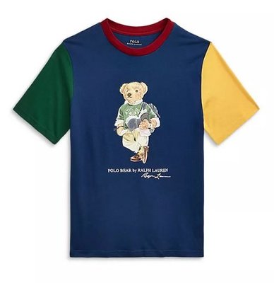 Ralph Lauren POLO 限量polo熊 青年款 印花熊 T恤 現貨 藍色 美國姐妹屋