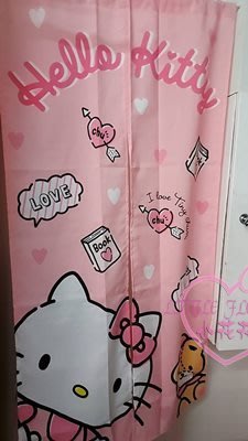 ♥小公主日本精品♥HelloKitty小熊造型粉色長門簾 遮擋簾 簾子~8