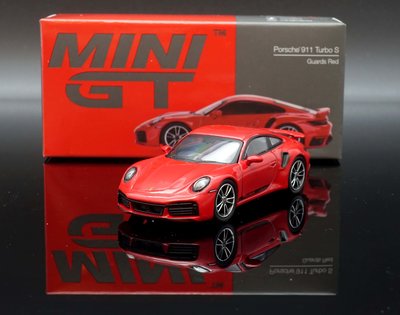 【MASH】現貨特價 Mini GT 1/64 Porsche 911 Turbo S Guards Red #423