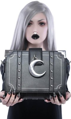 【-Sin-獨特原罪】月型裝飾 書本造型手提包