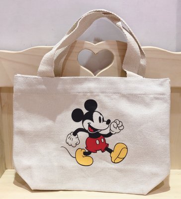【薰衣草舖子】日本進口 迪士尼 DISNEY 米奇 MICKEY 帆布手提袋。便當袋。購物袋
