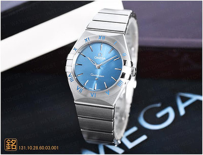 大銘腕錶 全新現貨 OMEGA 歐米茄 星座系列 天空藍面 28MM OA064436