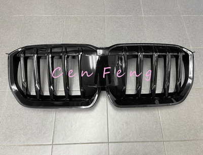 涔峰ＣＦ☆(亮黑) BMW X1 U11 水箱護罩 水箱罩 單槓水箱護罩 M版水箱罩 水箱飾條 水箱鼻頭 中網
