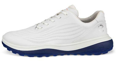 (易達高爾夫)全新原廠ecco LT1 白/藍色 男仕 無釘 高爾夫球鞋