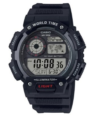 【萬錶行】CASIO  10年電力世界時間手錶  AE-1400WH-1A