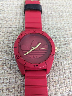 Adidas Originals 'Santiago XL' Silicone 愛迪達紅色大錶徑手錶
