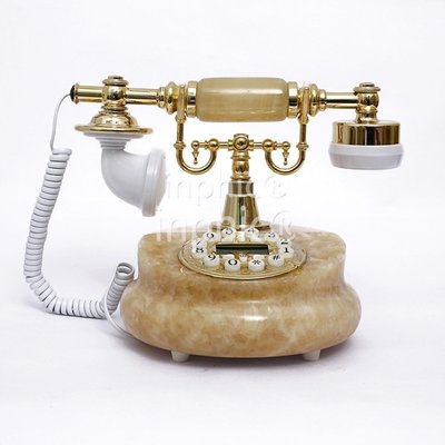 INPHIC-創意玉石固定電話機 歐式仿舊電話 家用商務辦公古董座機