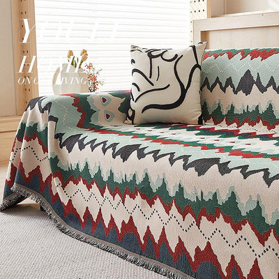 抽象畫風沙發巾蓋布全蓋四季通用沙發墊輕奢高級感沙發罩~無憂良品鋪