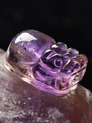 親寶水晶天然紫黃晶貔貅吊墜水晶飾品吊墜配件 小眾飾品~特價#促銷 #現貨