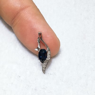 藍寶鑽石墜子 0.68克拉 【特價出清】