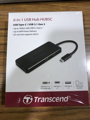點子電腦☆北投@Transcend 創見 TS-HUB5C 六合一 USB Type-C Hub 多功能擴充集線器