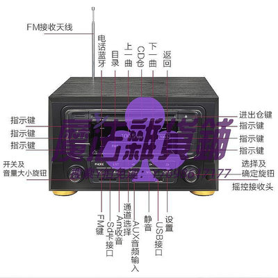 功放機2.0立體聲CD功放一體機家用發燒收音HIFI組合音響CD播放機功效機