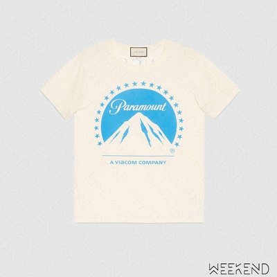 【WEEKEND】 GUCCI Paramount 印圖 短袖 上衣 T恤 白色 18秋冬 492347