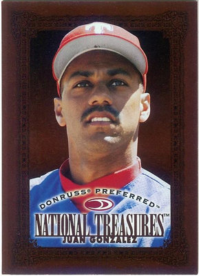 90年代強棒 Juan Gonzalez 岡薩雷斯 1997 Donruss Preferred 球卡[9]