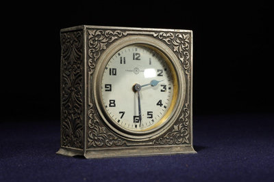 4/25結標 昭和前期 金屬發中機械鐘 C040871 -手錶 機械錶 鐘錶 發條鐘 座鐘 機械鐘 SEIKO 石英鐘 懷錶 掛鐘