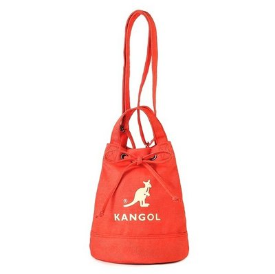 【AYW】KANGOL TOTE BAG LOGO 袋鼠 亮紅 束口 抽繩 水桶包 斜背包 側背包 單肩包 小包 外出包