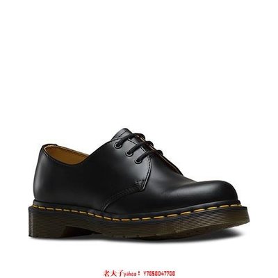 【老夫子】Dr. Martens 1461 3-Eye W Black Smooth 馬汀 3孔 黑 硬皮鞋