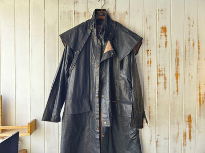 Marlboro Classics MCS 原廠早期絕版頂級義大利製稀有原版風衣男黑色長版獵裝長大衣風衣外套XL號(1119)