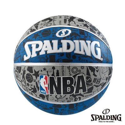 新莊新太陽 SPALDING 斯伯丁 SPA83176 NBA 塗鴉系列 籃球 室外 7號球 灰藍 特580