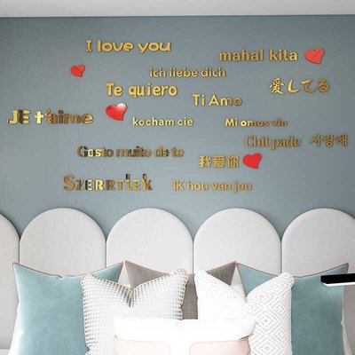 ins網紅立體背景裝飾墻壁文字情侶夫妻房間布置臥室床頭~特價
