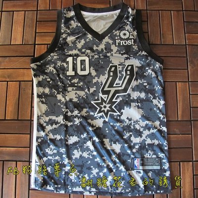 NBA球衣專賣店馬刺隊10號大蟲丹尼斯羅德曼Dennis Rodma 迷彩款城市版