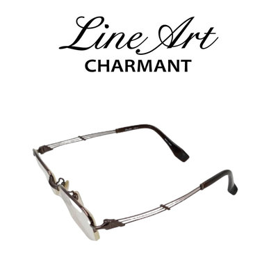【皮老闆】二手真品 CHARMANT Line Art XL1014 鈦金屬  眼鏡 鏡框 (83)