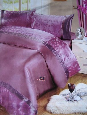 【倈利寢飾窗簾】 雙色絲段緹花 薄床包薄被套 4件組 加大雙人 6*6.2尺