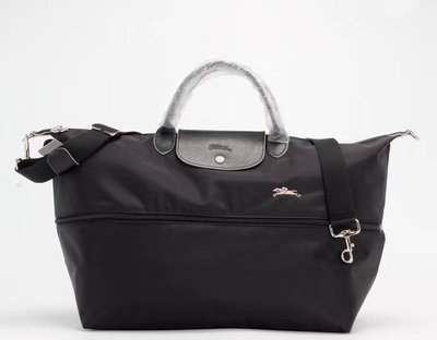 法國正品代購 LONGCHAMP Le Pliage Club拉鏈式可伸縮超大旅行包 1911