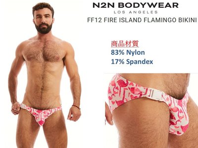 《新品 減價中》N2N_Fire Island Flamingo Bikini_FF12_採用超級可愛的粉色火烈鳥印花