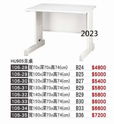 最信用的網拍~高上{全新}HU905色主桌140公分辦公桌(106-32)電腦桌/可加中抽~~2023