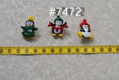 巧巧布拼布屋*美國造型釦~#7472耶誕小企鵝小美扣/ 拼布裝飾材料造型扣
