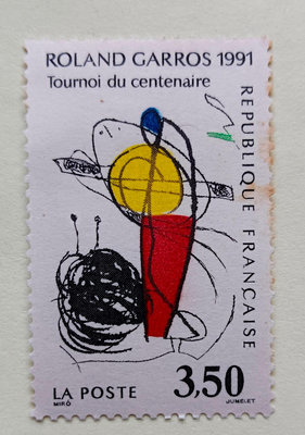歐洲法國郵票1991_Roland Garros_Tourmoi du Centenaire Rép Franςaise
