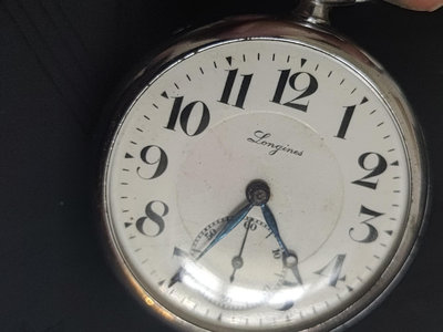 浪琴飛行機械懷錶LONGINES一元起標  瑞士錶 競標商品 手錶 古董 收藏 傳家寶 琺瑯