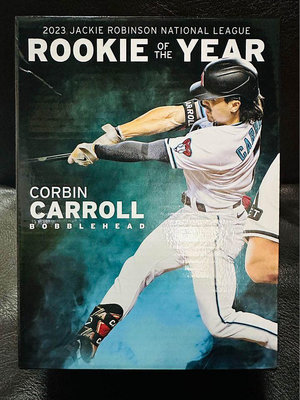 MLB 響尾蛇隊 台美混血Corbin Carroll 卡洛爾 卡仔 新人王獎紀念限量搖頭公仔