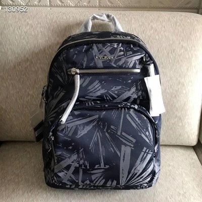 ╭☆包媽子店☆Tumi Backpack 新款 防水布配皮中號雙肩背包~可插拉桿箱