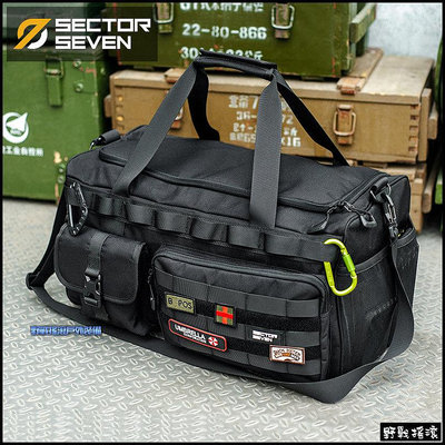 【野戰搖滾-生存遊戲】SECTOR SEVEN 掠食者特勤裝備包【黑色、軍綠色】戰術背包行軍包側背包大背包裝備袋旅行袋