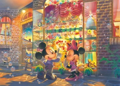 4000-562 絕版4000片日本進口拼圖 迪士尼 米奇米妮 玩具店 約會