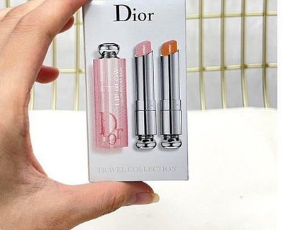 安麗連鎖店 新版 Dior 迪奧魅惑潤唇膏兩件套 變色潤唇膏 #001+#004 保濕滋潤素顏