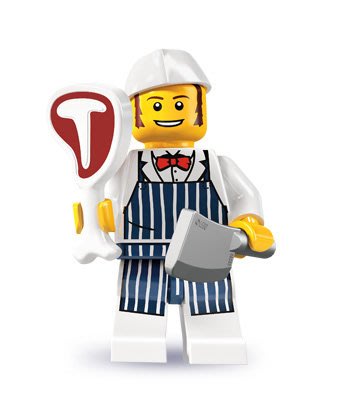 現貨【LEGO 樂高】積木/ Minifigures人偶系列: 6代人偶包抽抽樂 8827 | 肉販 Butcher