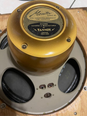 Tannoy gold 金 15吋 同軸 喇叭 單體 monitors 1960年代 古董 英國 一對 真空管 音響 附分音器