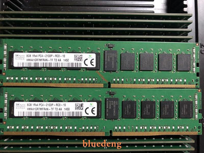 SK海力士 8G 1Rx4 DDR4 2133 ECC REG PC4-2133P RDIMM伺服器記憶體