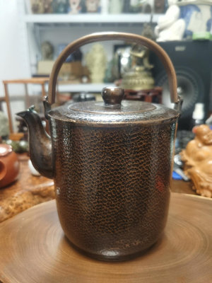 日本老銅壺，老款春光堂