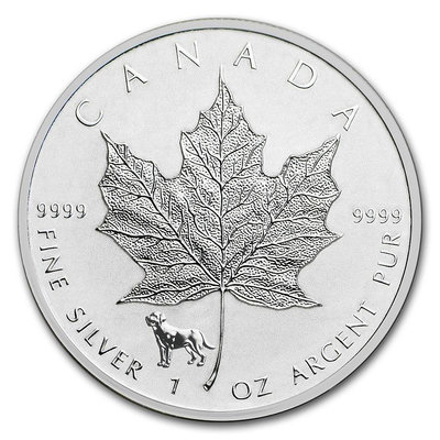加拿大2018楓葉秘印生肖狗年反向精制銀幣1盎司 31.1克98263