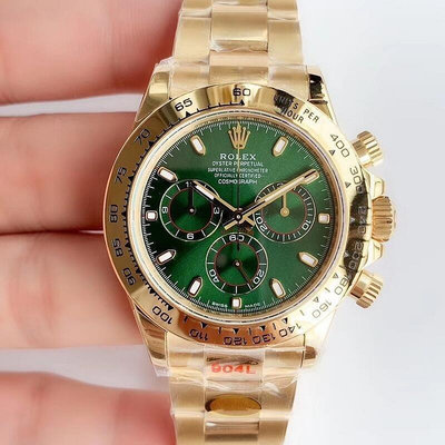 現貨直出 歐美購限時特價 Rolex-勞力士 DAYTONA 116508系列 綠金迪 計時機芯 包18K金 40mm男錶 明星大牌同款